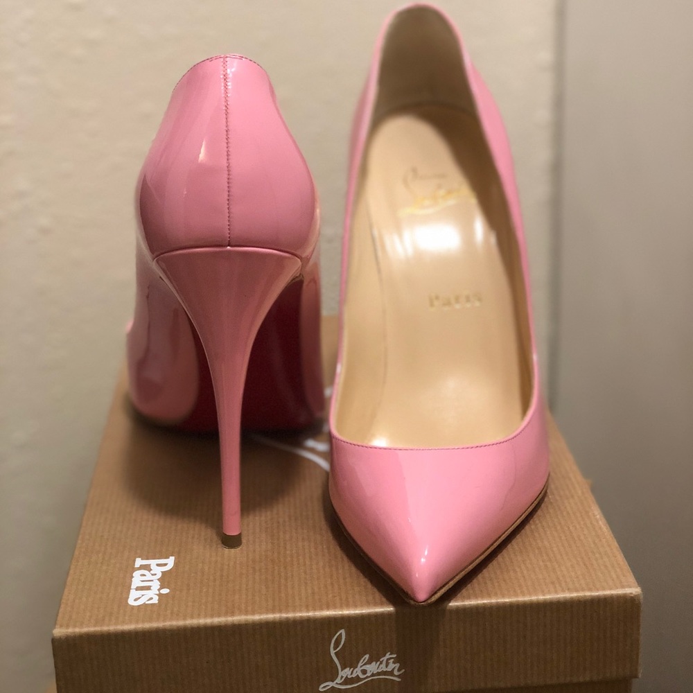 Christian Louboutin Pigalle 100 Pink Patent Point